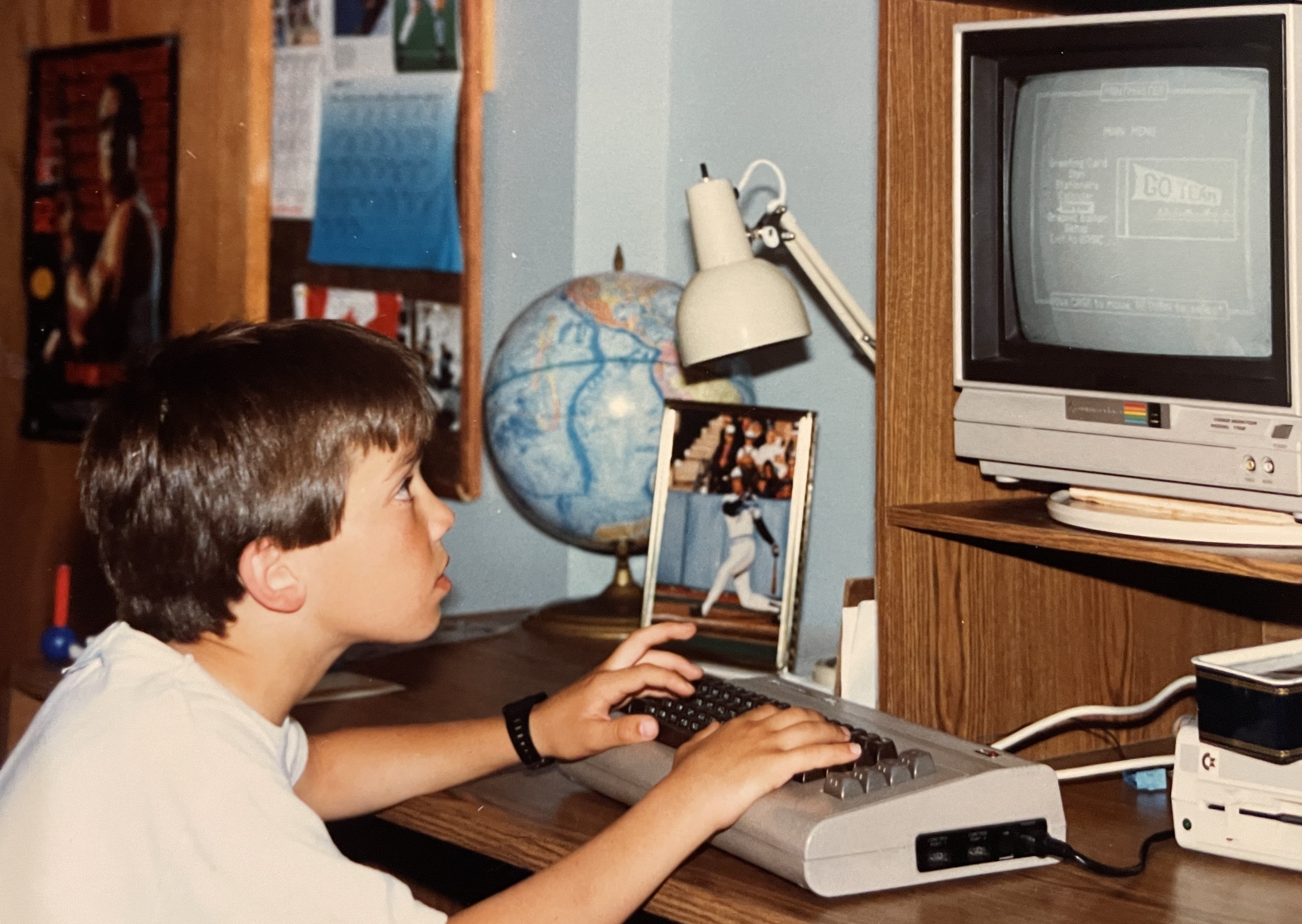 Dave Bullock, Vice President of Innovation at RWDI Ventures, on his computer as a child