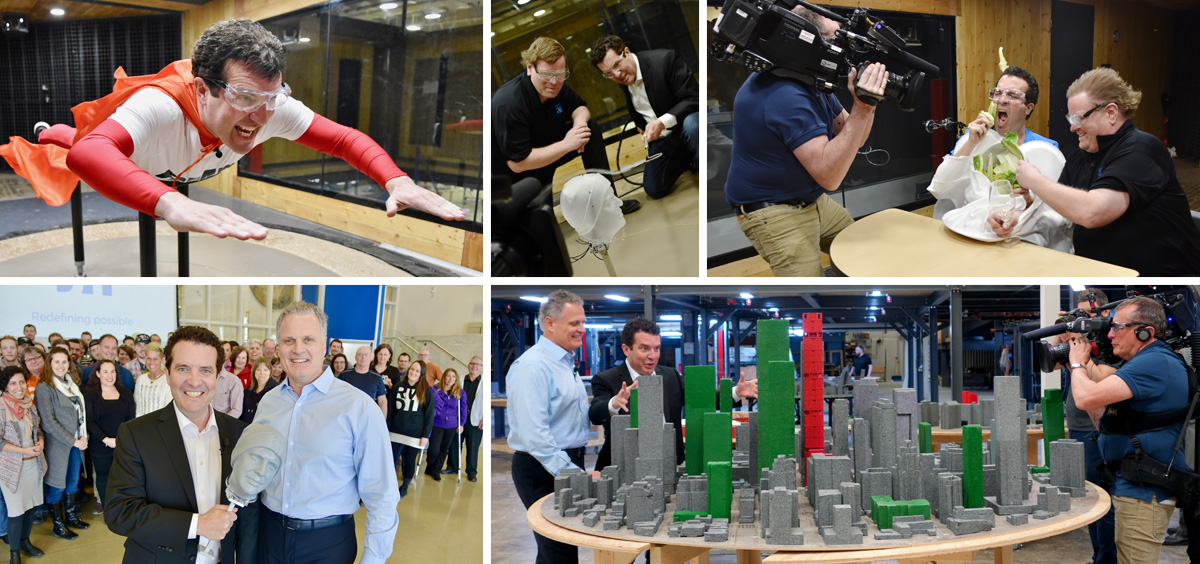 Rick Mercer in RWDI facility