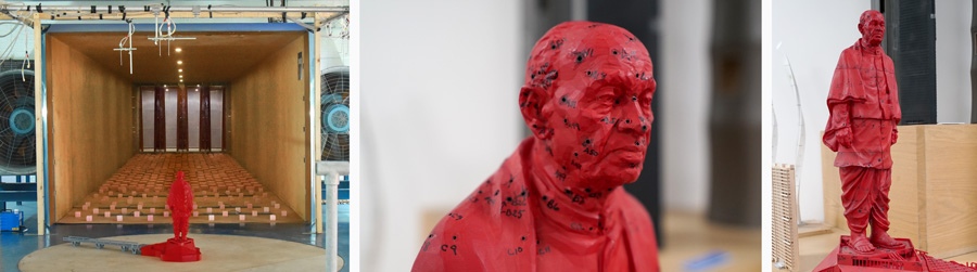 statue of unity wind tunnel model