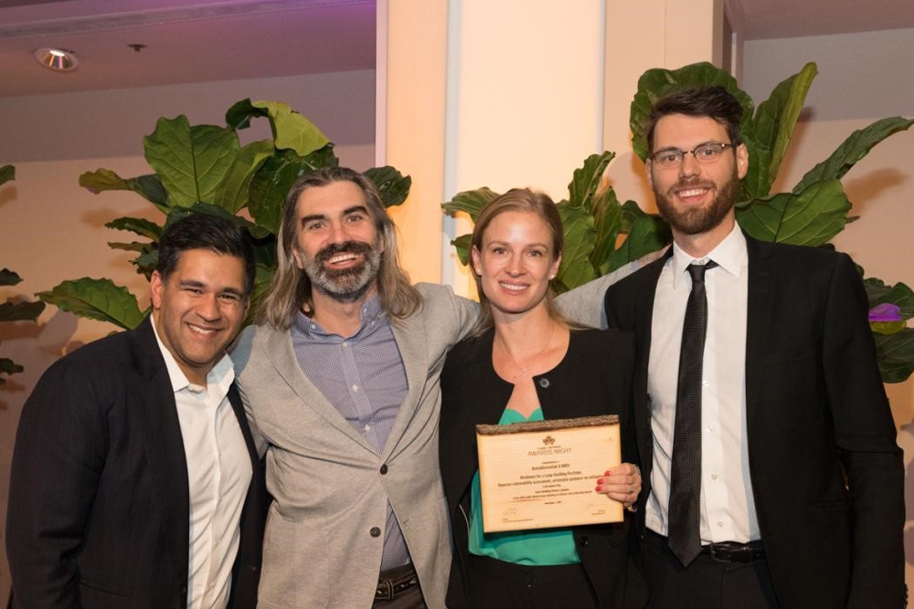 Mike Williams and BentalGreenOak receive award at the Canadian Green Building Council Award.