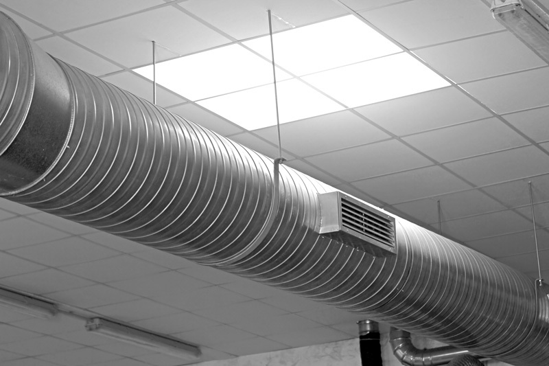 industrial ceiling air tubing and vent