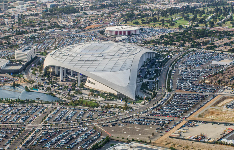 SoFi iconic sports stadium design in Los Angeles leverages natural ventilation to create a better fan experience