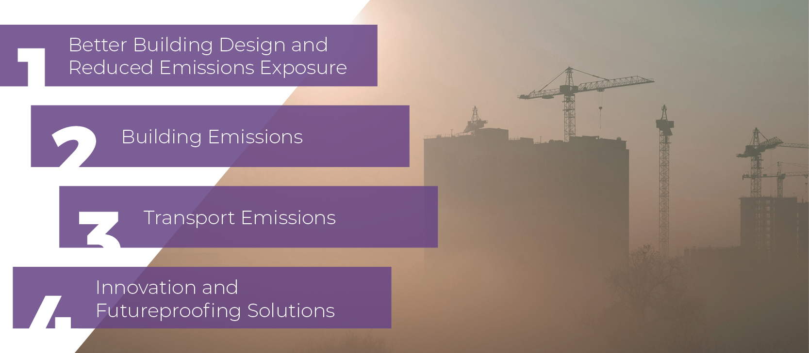 4 key areas for air quality guidance from London's Air Quality Positive guidance