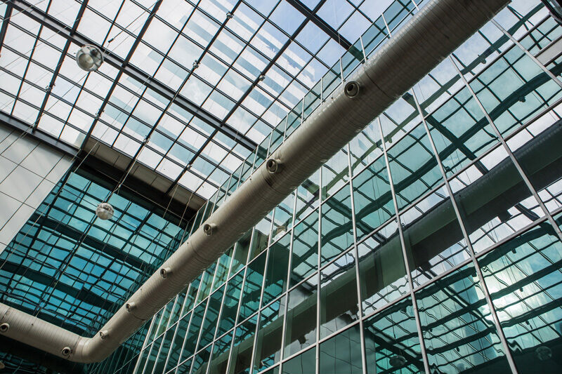 glass atrium ventilation unit