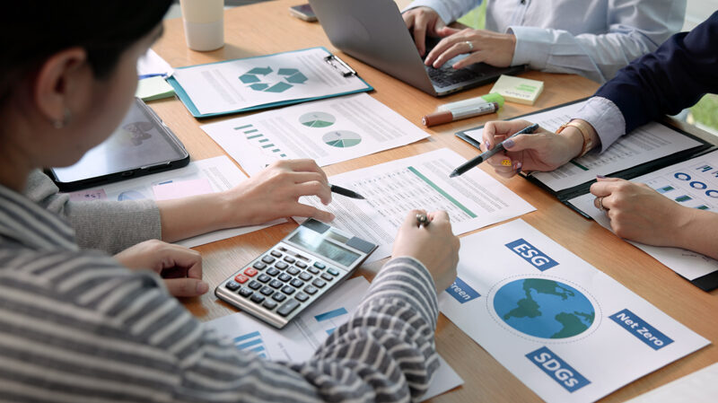 people looking at ESG data