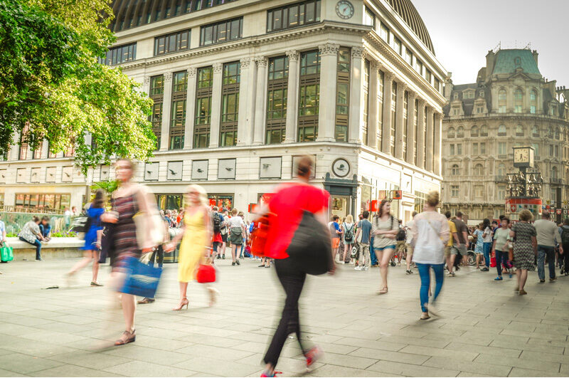 pedestrian street in London