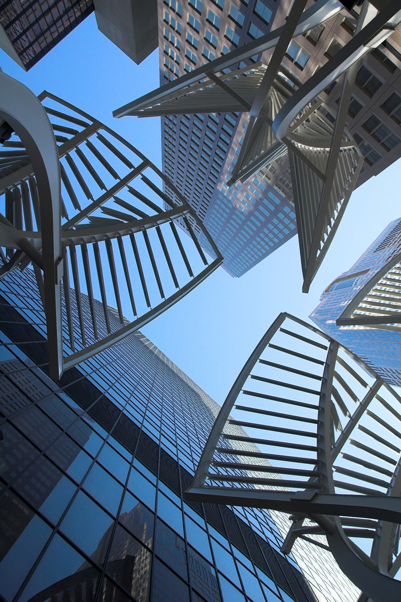 Stephen Avenue Walk windbreak structures