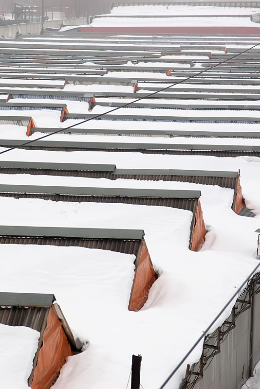 snow on roof