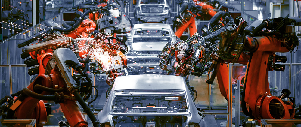 automotive production line implementing an industrial decarbonization roadmap